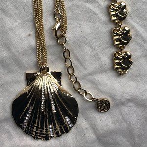 Bundle - Lilly Pulitzer seashell necklace and elephant bracelet